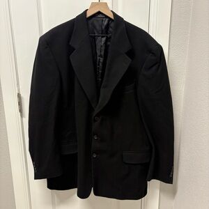 Gianfranco Ruffini blazer cashmere Blend Black Italy L-46 3 Button Jacket